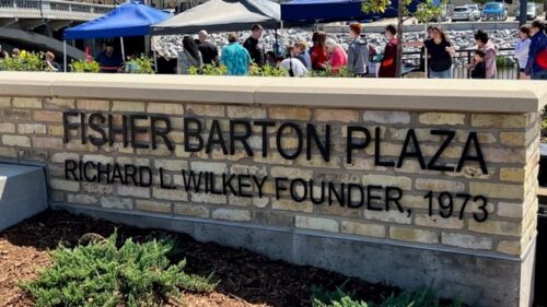 Fisher Barton Plaza Sign