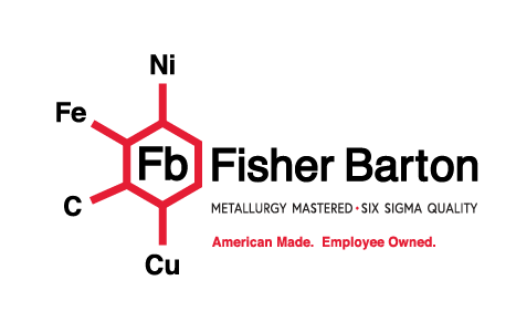 new Fisher Barton logo Metallurgy Mastered. Six Sigma Quality. American Made. Employee Owned